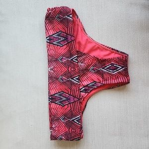 Raisins Bikini Bottom Swimwear Swimsuit Red Tribal Geometric Print